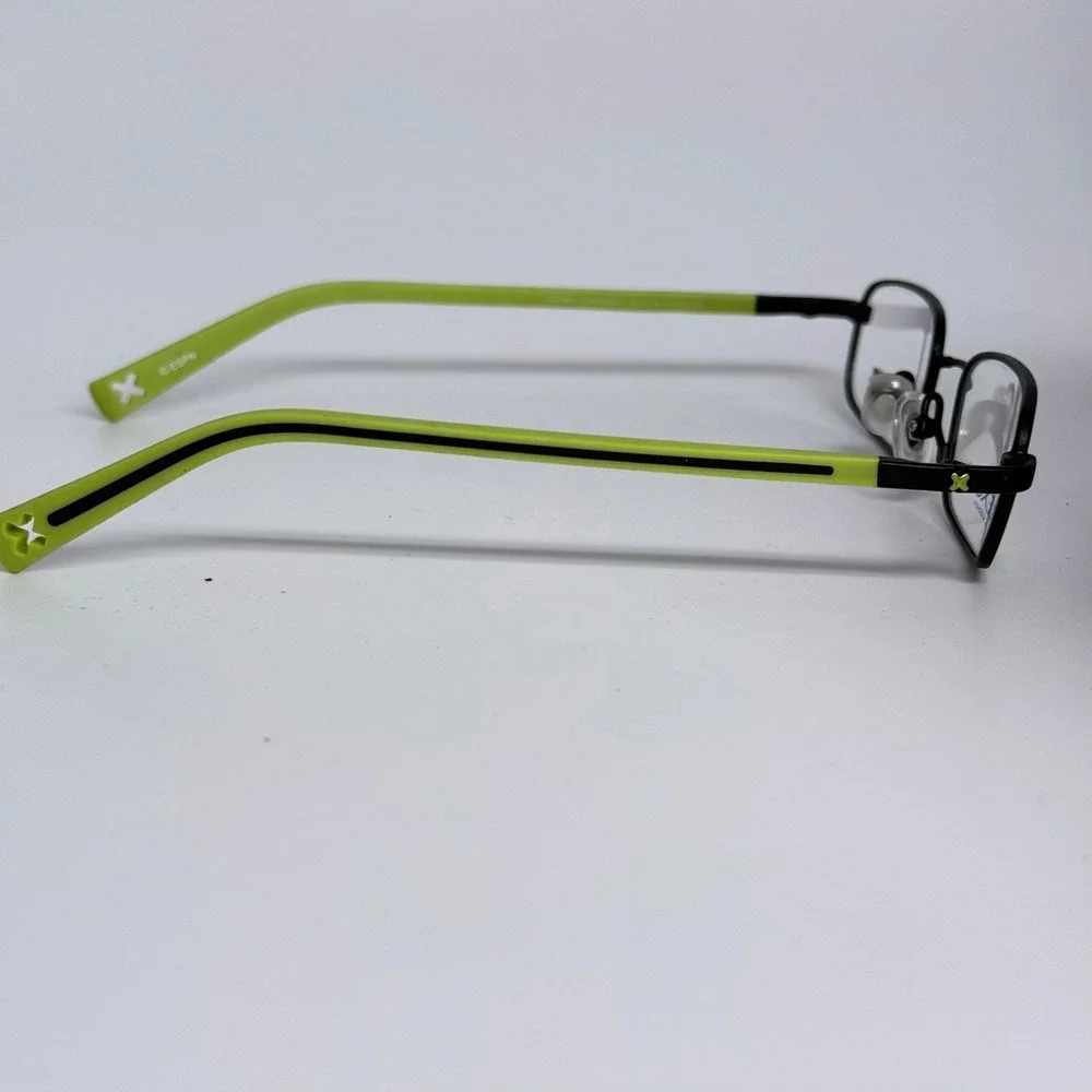 X Games Corkscrew Eyeglasses Flexon Marchon Black Lime Green 47 18 135 Kids Boys